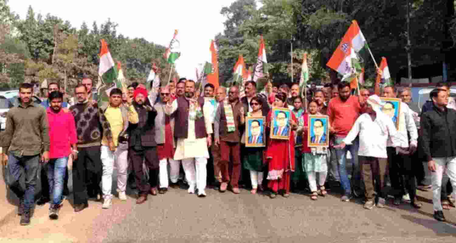 Jharkhand Cong launches march over Shah’s remarks on Ambedkar Jharkhand Cong launches march over Shah’s remarks on Ambedkar