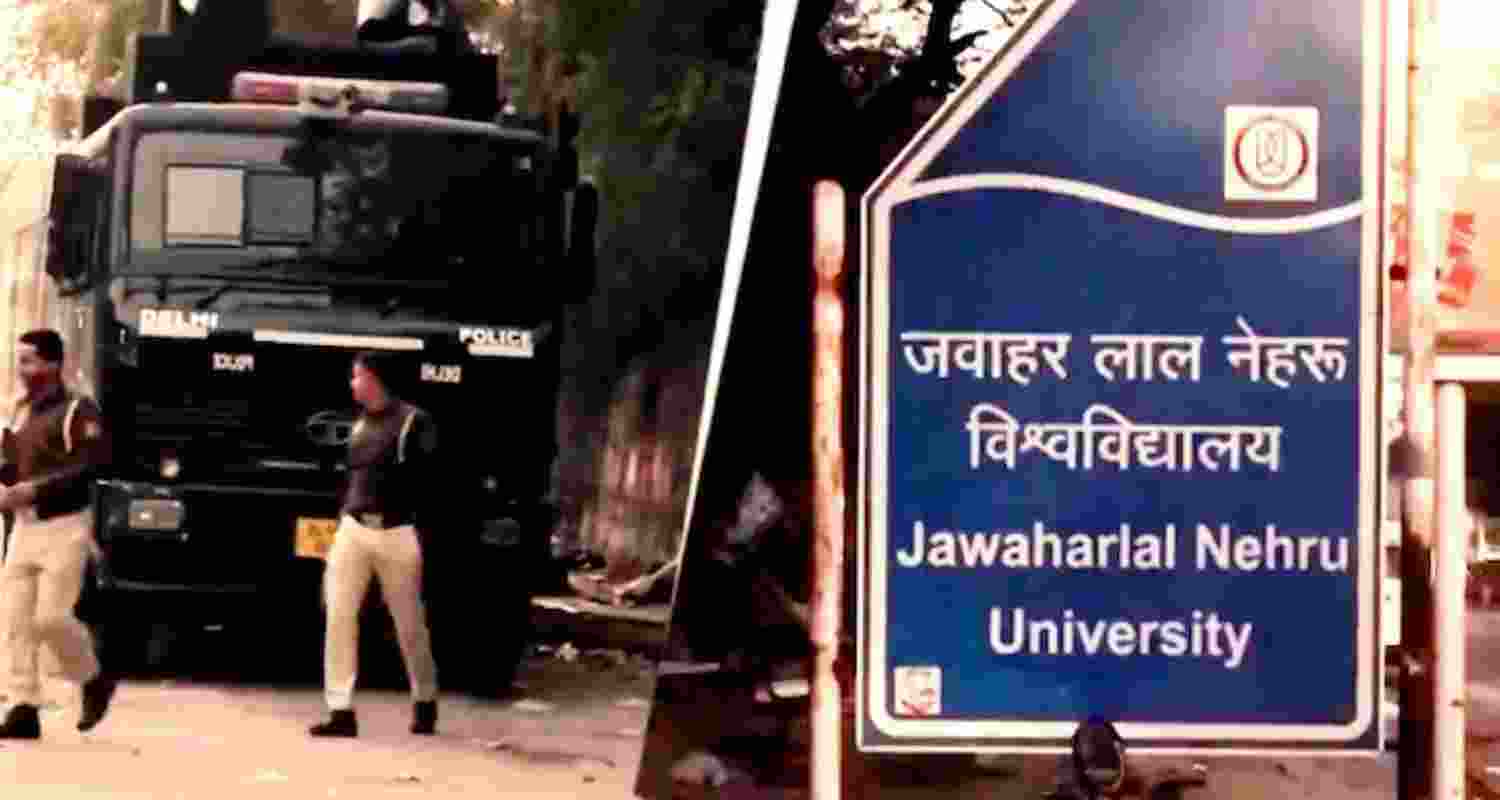 JNU stir turns violent; police allege assault by students JNU stir turns violent; police allege assault by students