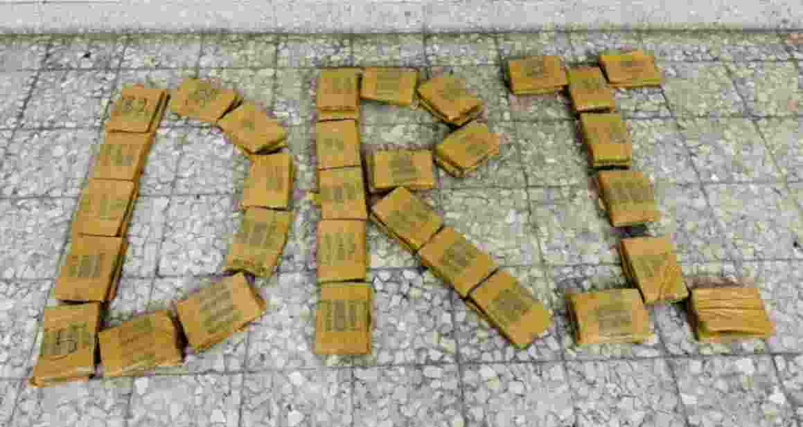 Upon search, the officers recovered 63 packets of a substance suspected to be charas. Subsequent testing with a field-testing kit confirmed the substance as charas. Upon search, the officers recovered 63 packets of a substance suspected to be charas. Subsequent testing with a field-testing kit confirmed the substance as charas.