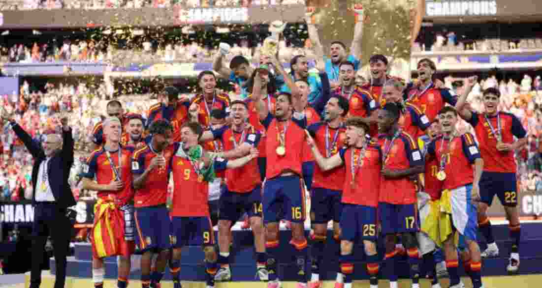 Having already lifted the UEFA Euro 2024 trophy, Spain now hold both the European and world titles Having already lifted the UEFA Euro 2024 trophy, Spain now hold both the European and world titles
