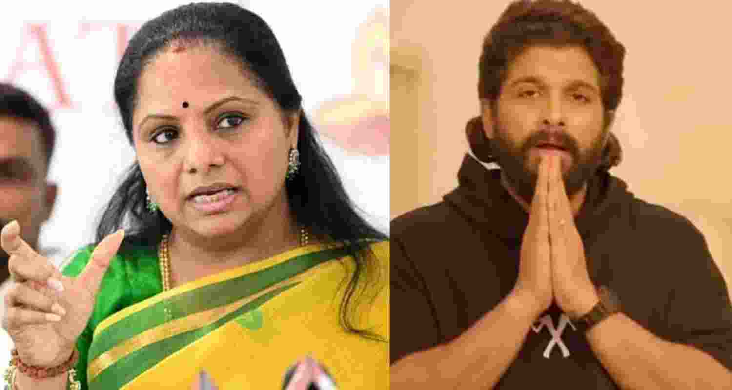 Kavitha hits out at Telangana govt over Allu Arjun controversy Kavitha hits out at Telangana govt over Allu Arjun controversy