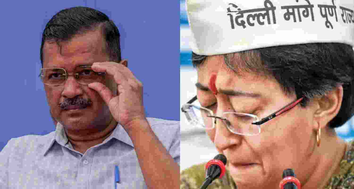 Delhi Chief Minister Arvind Kejriwal and AAP leader Atishi. Delhi Chief Minister Arvind Kejriwal and AAP leader Atishi.