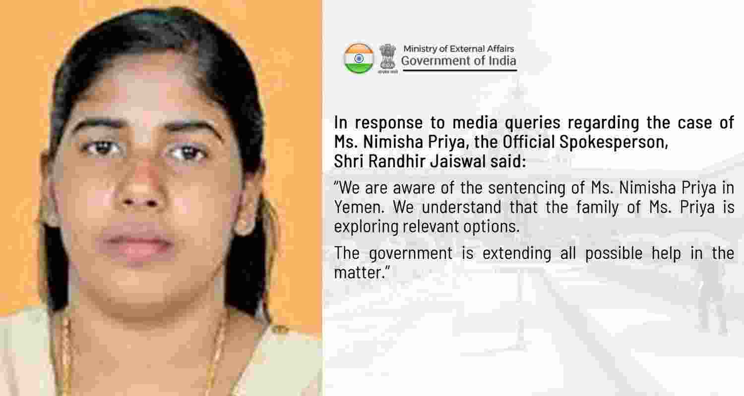 Yemen pronounces death sentence to Kerala nurse, India responds Yemen pronounces death sentence to Kerala nurse, India responds