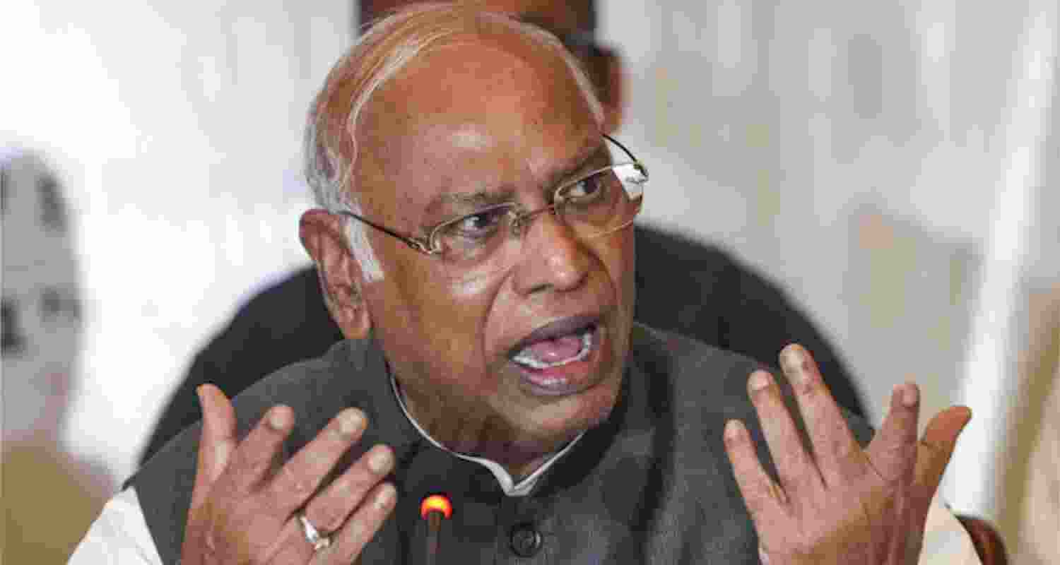 Congress president Mallikarjun Kharge. File photo. Congress president Mallikarjun Kharge. File photo.