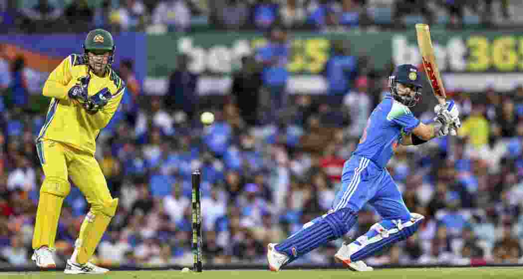 India's Virat Kohli plays a shot during the third One-Day International (ODI) cricket match between India and Australia. India's Virat Kohli plays a shot during the third One-Day International (ODI) cricket match between India and Australia.