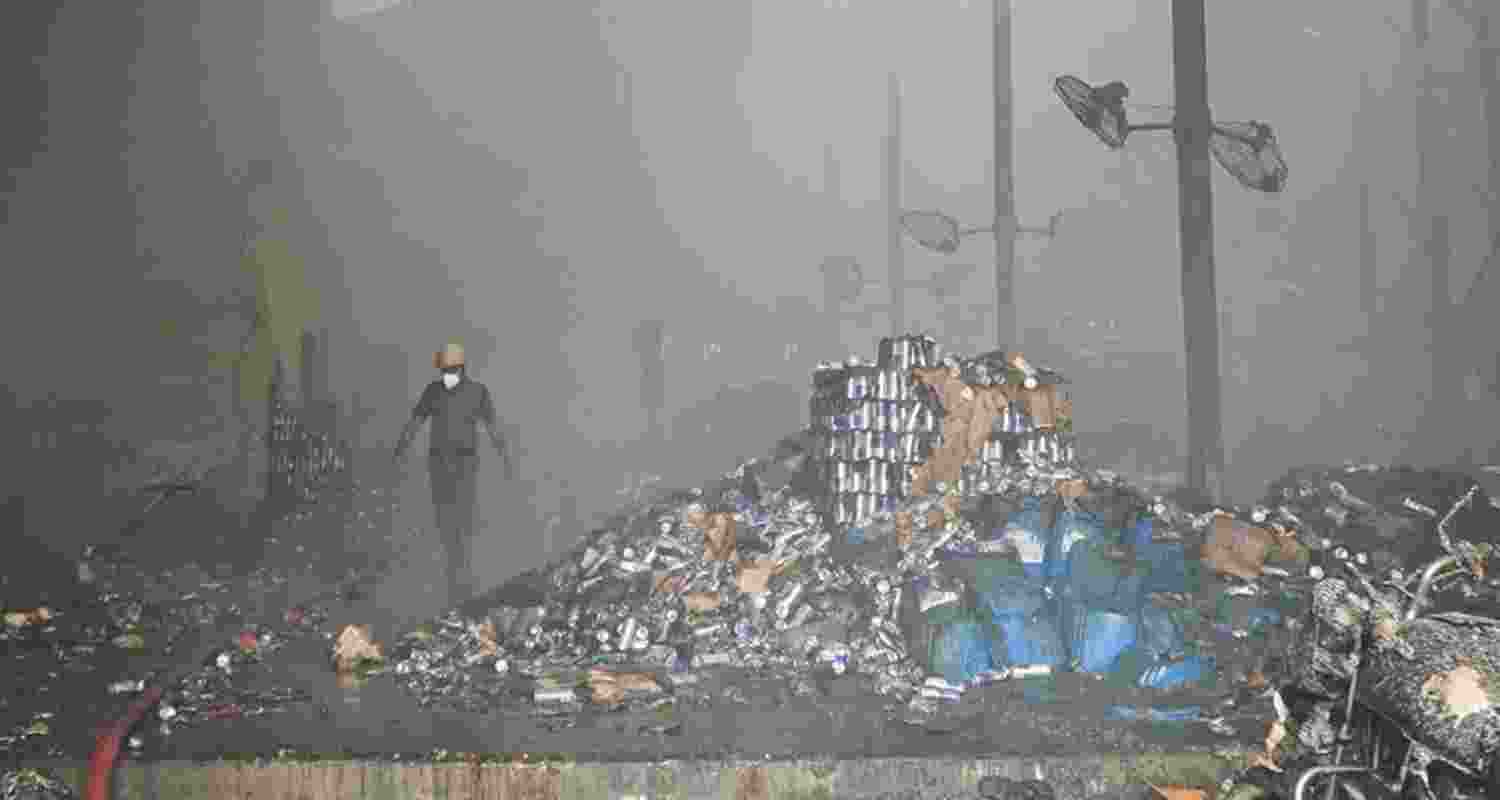 Recovery operations continued on Saturday. Officials said the collapsed tin shed of a decorator’s warehouse adjacent to the fire site is being dismantled, and debris is being carefully searched to check for additional remains. Recovery operations continued on Saturday. Officials said the collapsed tin shed of a decorator’s warehouse adjacent to the fire site is being dismantled, and debris is being carefully searched to check for additional remains.