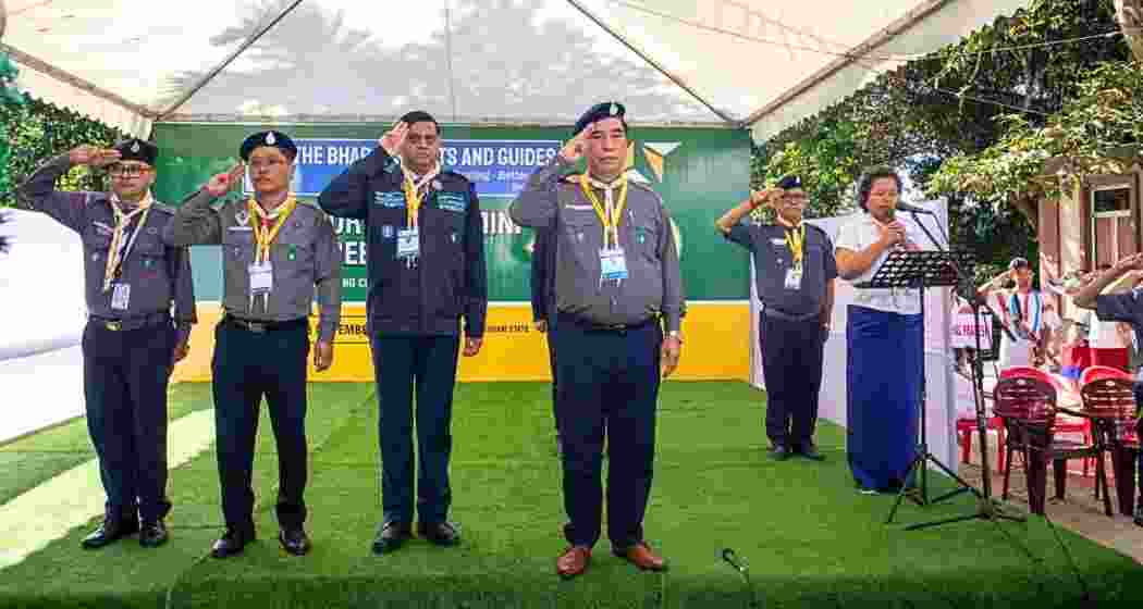 Mizoram Chief Minister Lalduhoma salutes participants at the 8th Northeast Mini Jamboree of Bharat Scouts and Guides in Aizawl, emphasising unity and service as central themes of the event. Mizoram Chief Minister Lalduhoma salutes participants at the 8th Northeast Mini Jamboree of Bharat Scouts and Guides in Aizawl, emphasising unity and service as central themes of the event.