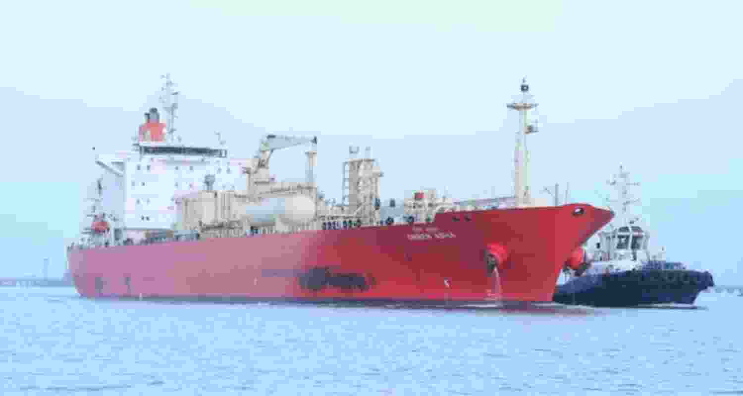 India-flagged LPG vessel crosses Strait of Hormuz amid tensions, docks at Jawaharlal Nehru Port Authority with 15,400 tonnes cargo. India-flagged LPG vessel crosses Strait of Hormuz amid tensions, docks at Jawaharlal Nehru Port Authority with 15,400 tonnes cargo.