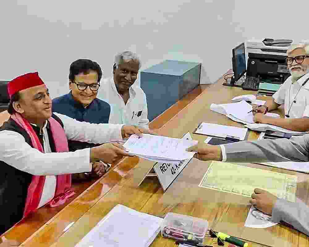 Akhilesh Yadav files nomination from Kannauj LS seat Akhilesh Yadav files nomination from Kannauj LS seat