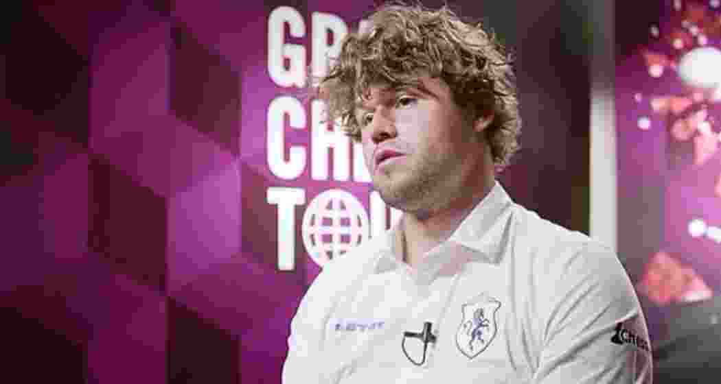 Magnus Carlsen at the SuperUnited Rapid & Blitz tournament in Zagreb on Thursday. Magnus Carlsen at the SuperUnited Rapid & Blitz tournament in Zagreb on Thursday.