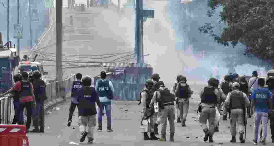 Security forces deployed in Imphal after protests over arrests sparked fresh unrest in Manipur. Security forces deployed in Imphal after protests over arrests sparked fresh unrest in Manipur.