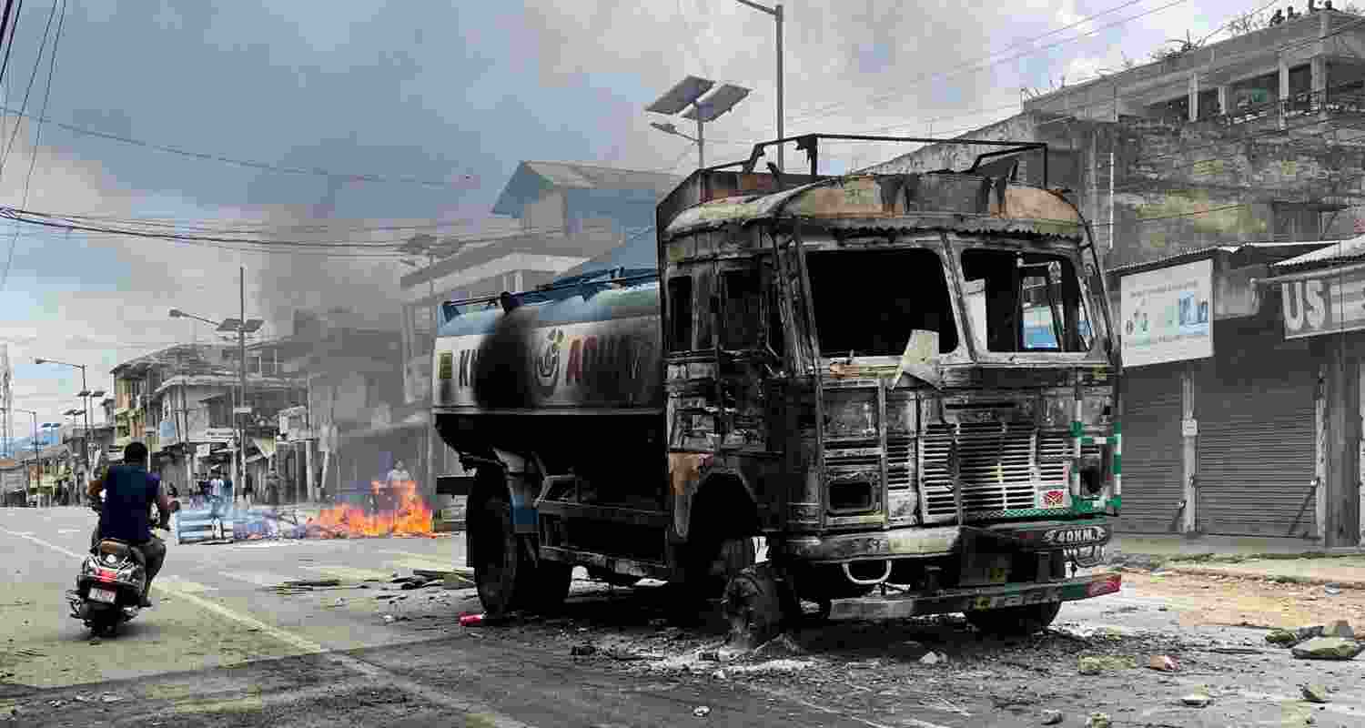 Image from last year's clashes in Manipur. Image from last year's clashes in Manipur.