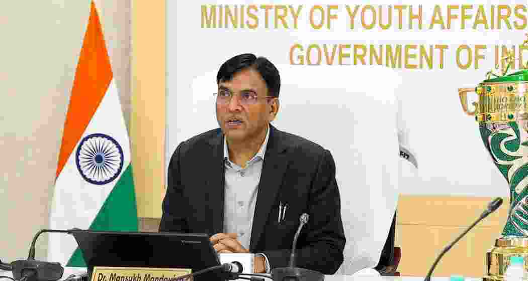 Sports Minister Mansukh Mandaviya addresses the media. (File photo) Sports Minister Mansukh Mandaviya addresses the media. (File photo)