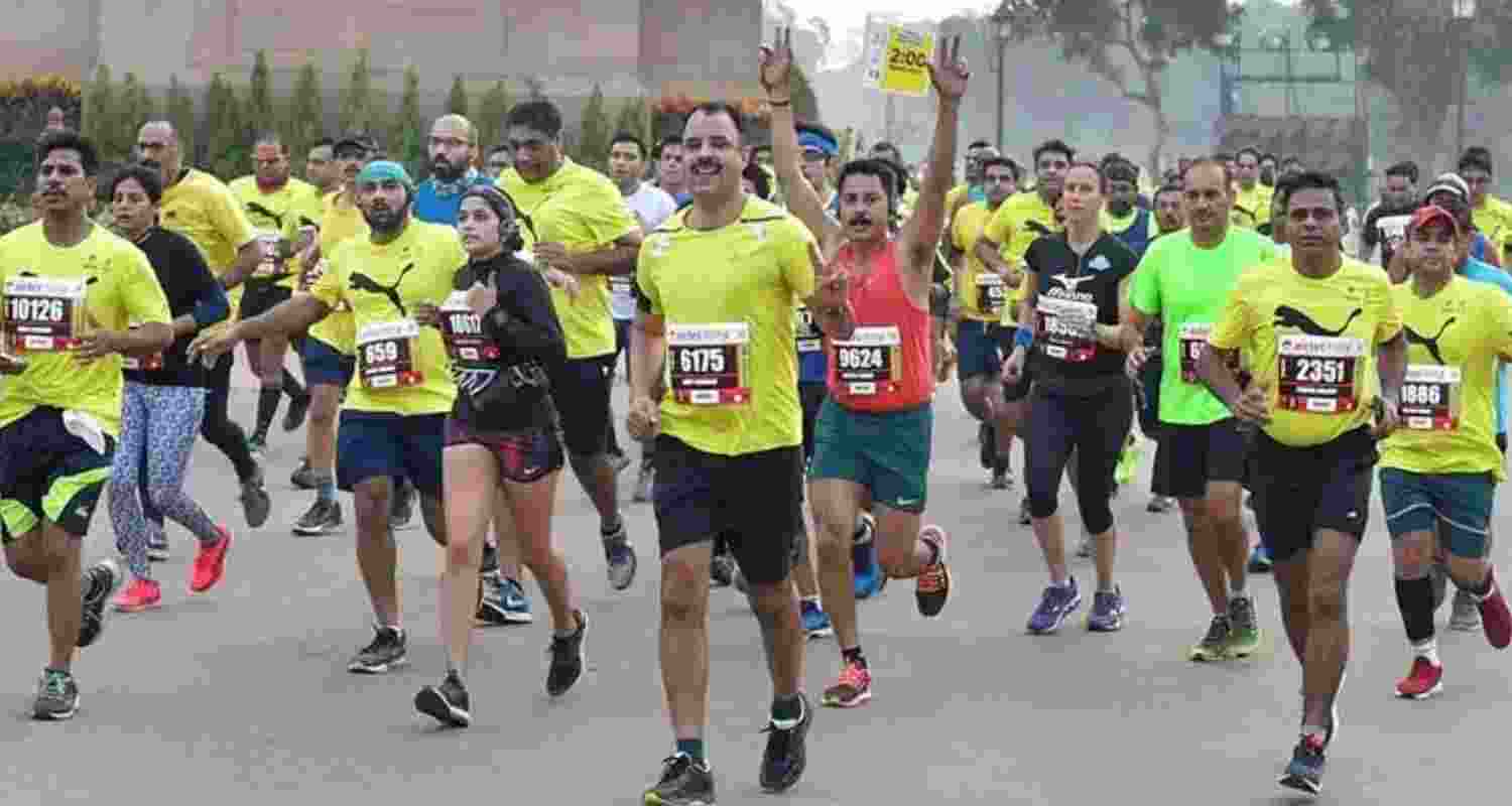 Participants during last year's New Delhi Marathon. Participants during last year's New Delhi Marathon.