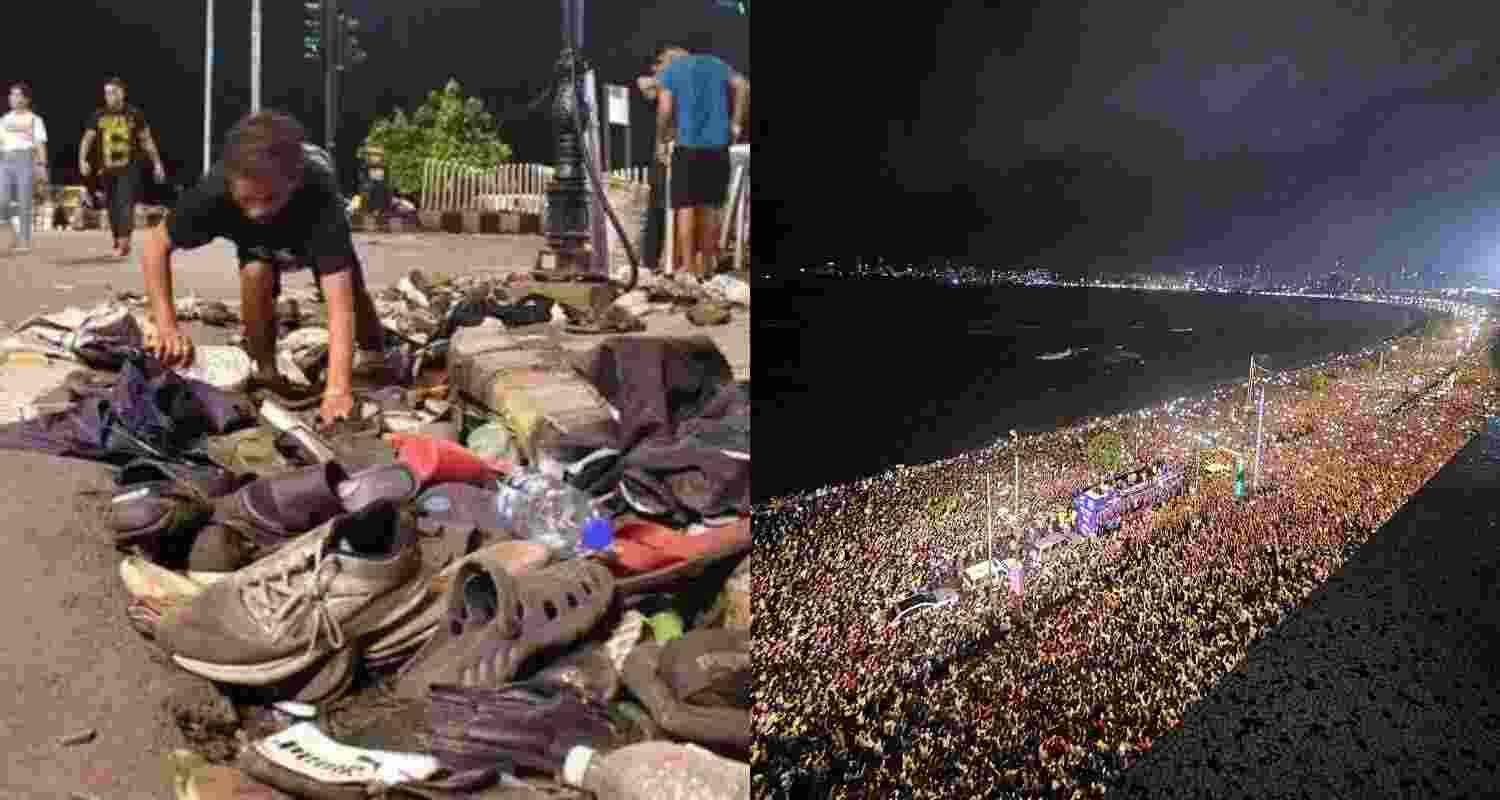 BMC removes 11,500 kg trash after T20 celebrations BMC removes 11,500 kg trash after T20 celebrations