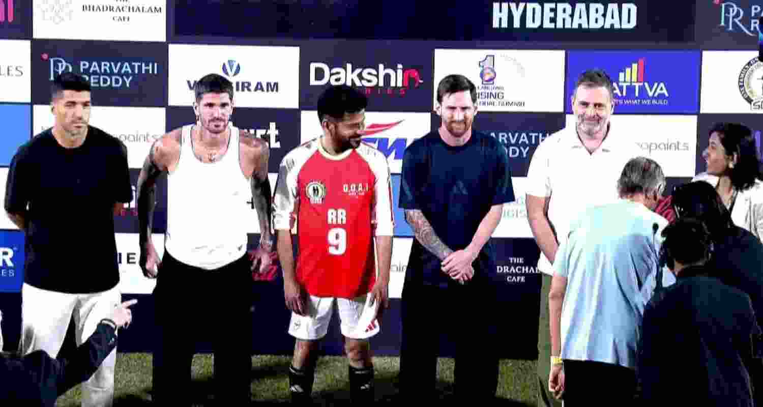 After Kolkata chaos, Messi GOAT tour shines in Hyderabad After Kolkata chaos, Messi GOAT tour shines in Hyderabad