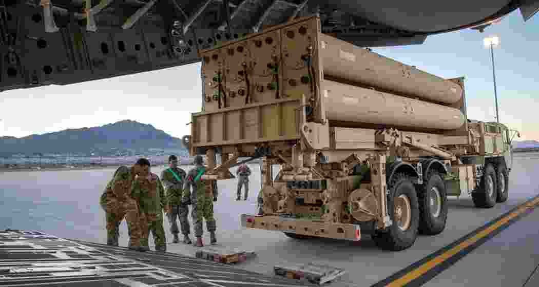 US soldiers prepare a shipment of missile defence systems at a military base before transfer to Israel. US soldiers prepare a shipment of missile defence systems at a military base before transfer to Israel.