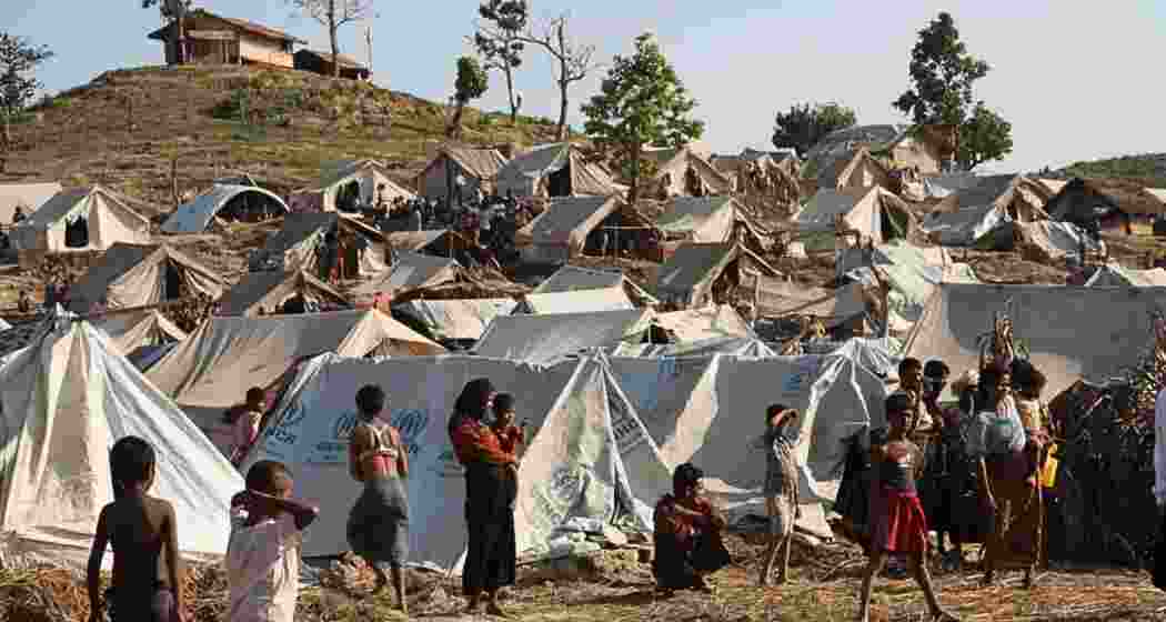 Refugees in a relief camp in Mizoram. File photo. Refugees in a relief camp in Mizoram. File photo.