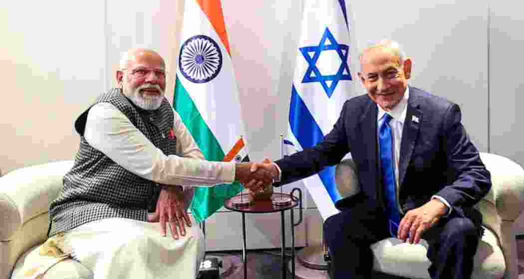 Prime Minister Narendra Modi with Israeli Prime Minister Benjamin Netanyahu in Jerusalem. Prime Minister Narendra Modi with Israeli Prime Minister Benjamin Netanyahu in Jerusalem.