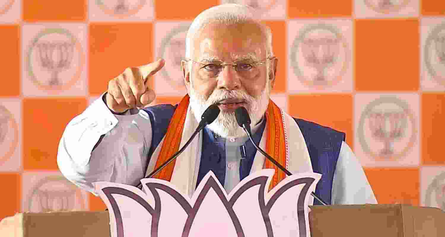 Prime Minister Narendra Modi addresses a public meeting ahead of Bihar Assembly elections, in Arrah, Bihar. Prime Minister Narendra Modi addresses a public meeting ahead of Bihar Assembly elections, in Arrah, Bihar.