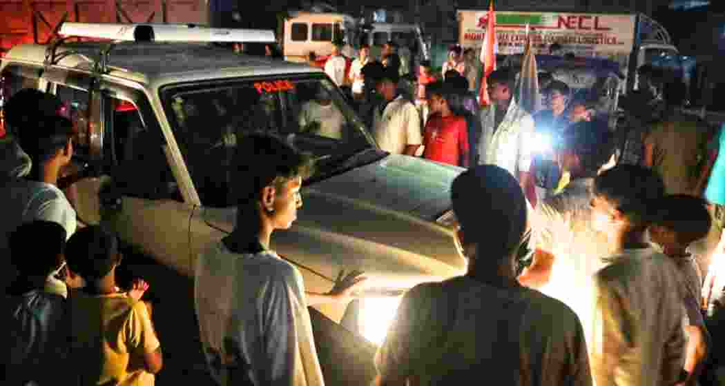 Protesters block roads in the Mothabari Assembly area of Malda district in West Bengal ahead of the Assembly elections. Protesters block roads in the Mothabari Assembly area of Malda district in West Bengal ahead of the Assembly elections.