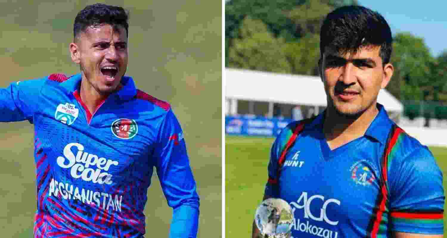 Mujeeb Ur Rahman(Left) has injured his right index finger and Hazratullah Zazia (Right) will be replacing him. Mujeeb Ur Rahman(Left) has injured his right index finger and Hazratullah Zazia (Right) will be replacing him.