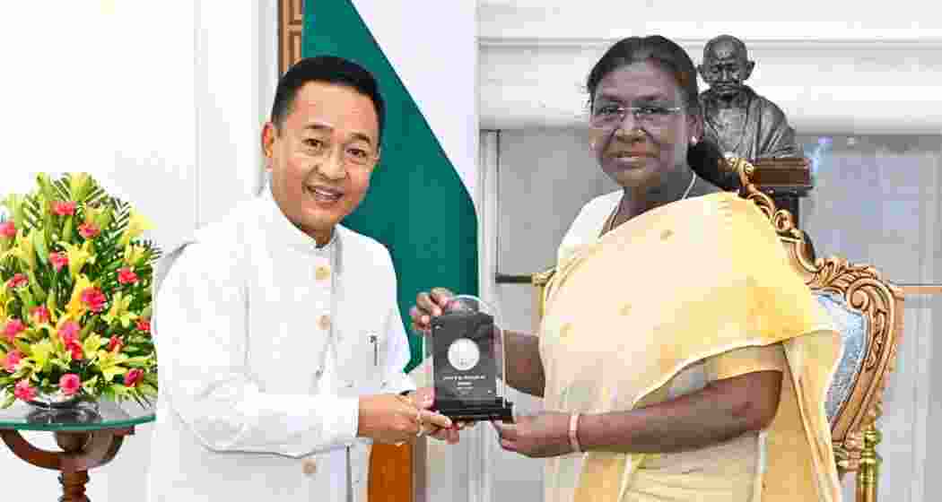 President Droupadi Murmu interacts with Sikkim Chief Minister during a meeting in New Delhi. (File photo) President Droupadi Murmu interacts with Sikkim Chief Minister during a meeting in New Delhi. (File photo)
