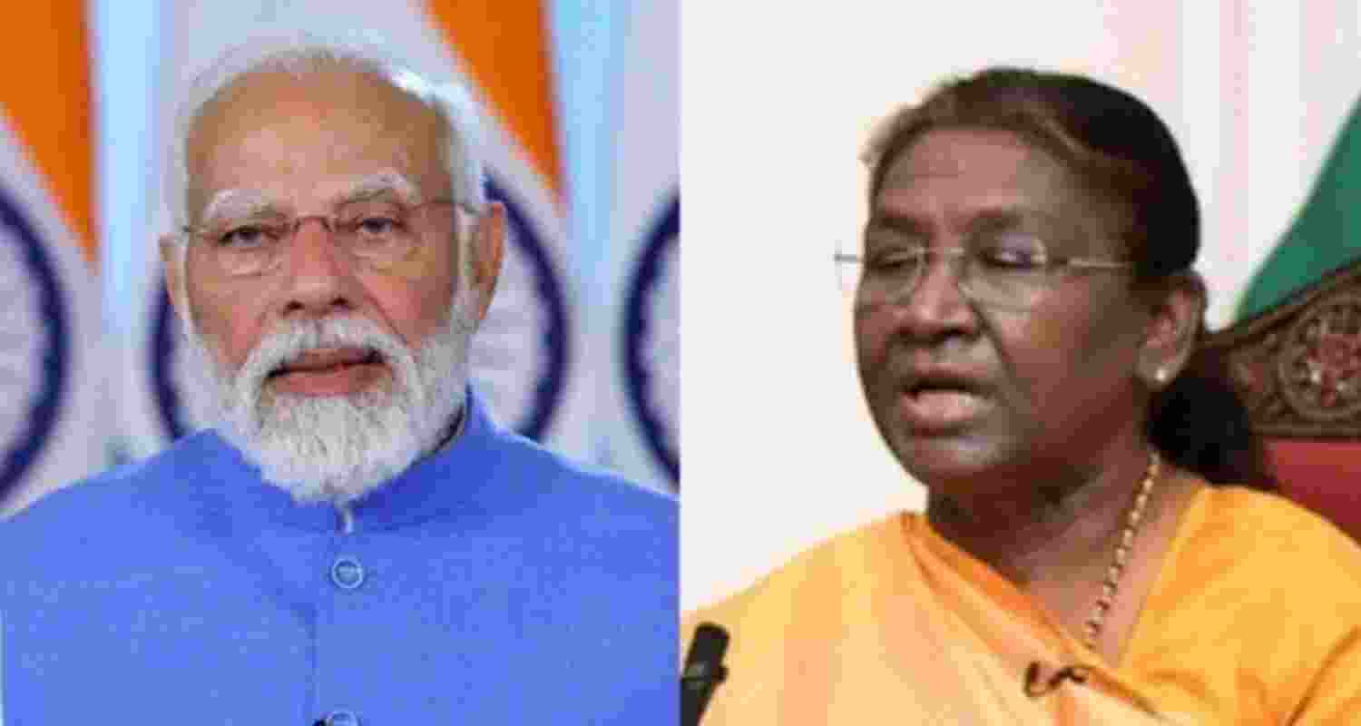 Prime Minister Narendra Modi (left) and President Droupadi Murmu. Prime Minister Narendra Modi (left) and President Droupadi Murmu.