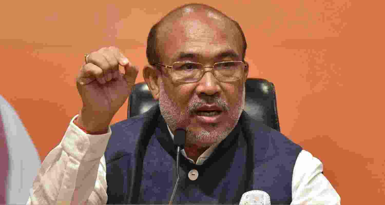 A file photo of former Manipur Chief Minister N Biren Singh. A file photo of former Manipur Chief Minister N Biren Singh.