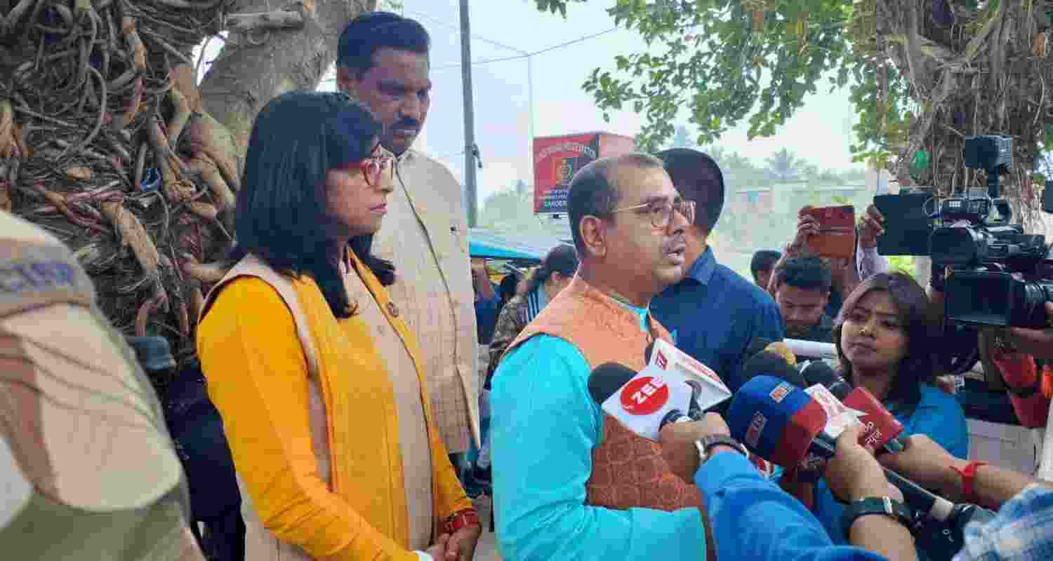 Chairman of the National Commission for Scheduled Castes talk to media in Sandeshkhali. Chairman of the National Commission for Scheduled Castes talk to media in Sandeshkhali.