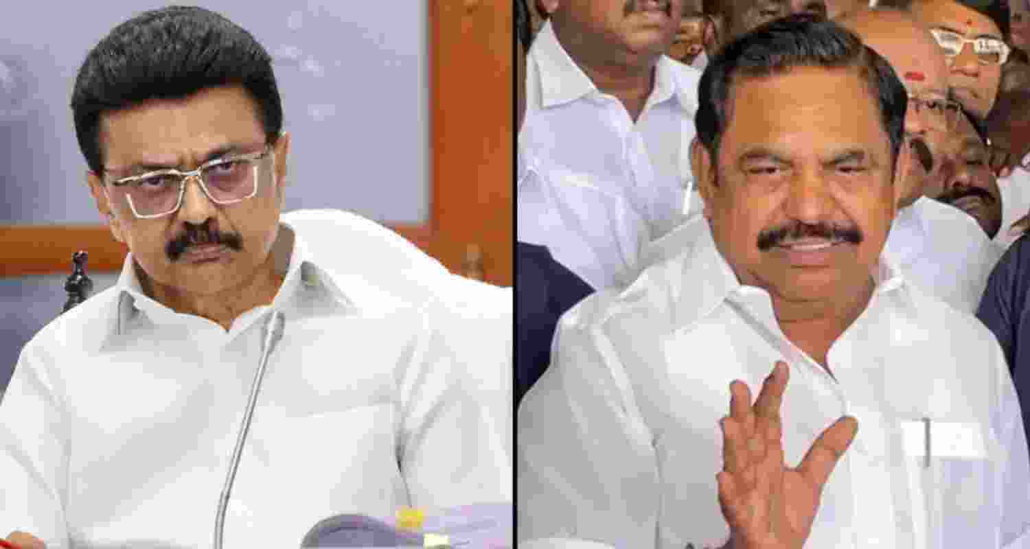 Tamil Nadu Chief Minister MK Stalin (left) and AIADMK General Secretary Edappadi K Palaniswami. Tamil Nadu Chief Minister MK Stalin (left) and AIADMK General Secretary Edappadi K Palaniswami.