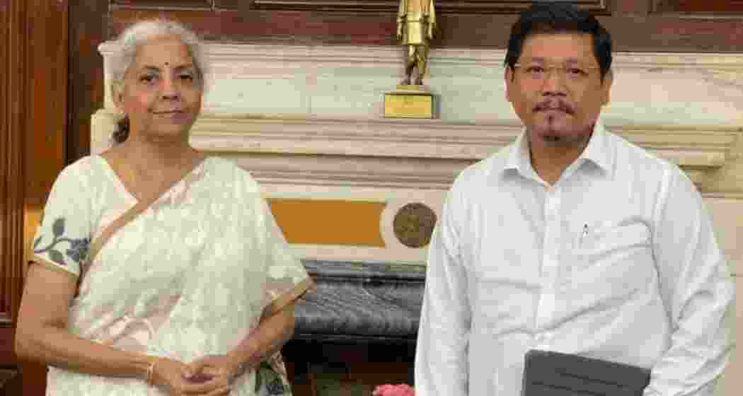 Union Finance Minister Nirmala Sitharaman with Meghalaya CM Conrad Sangma. (File photo) Union Finance Minister Nirmala Sitharaman with Meghalaya CM Conrad Sangma. (File photo)