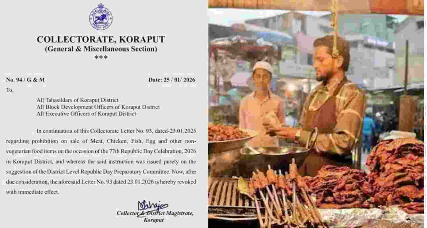 Koraput Collector withdraws order to ban non-veg sale on Republic Day Koraput Collector withdraws order to ban non-veg sale on Republic Day
