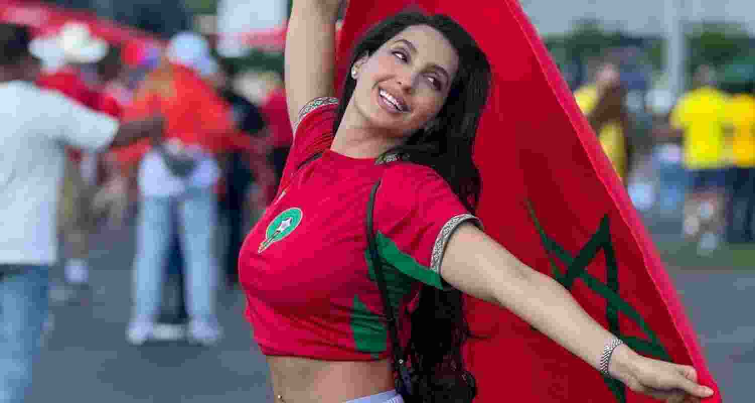 Nora Fatehi gets emotional as family cheers for her at FIFA Nora Fatehi gets emotional as family cheers for her at FIFA