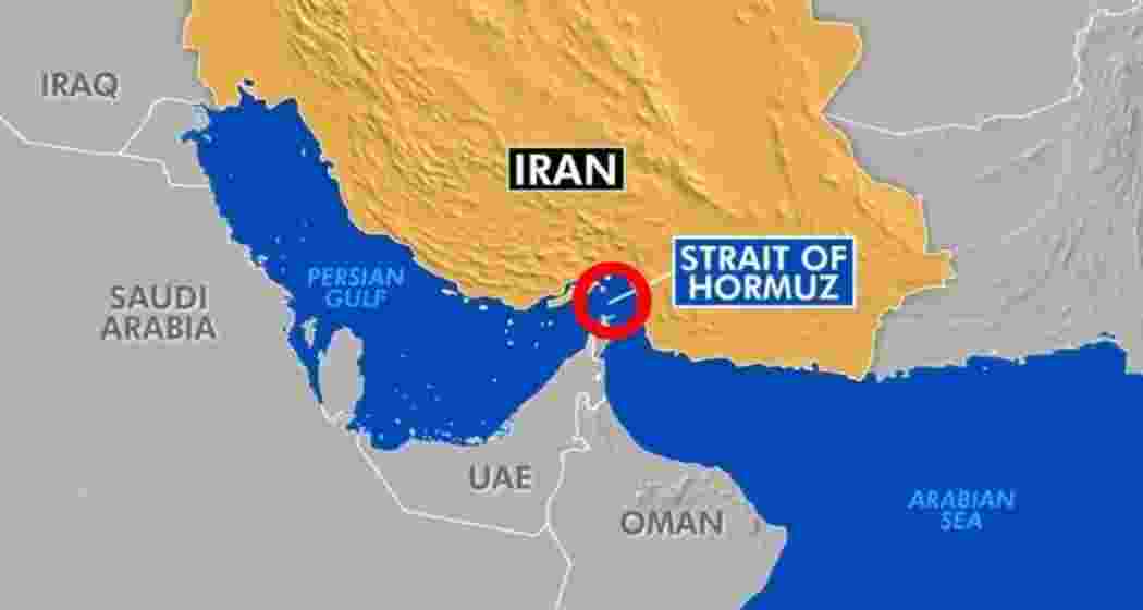 A map displaying the Starit of Hormuz. A map displaying the Starit of Hormuz.