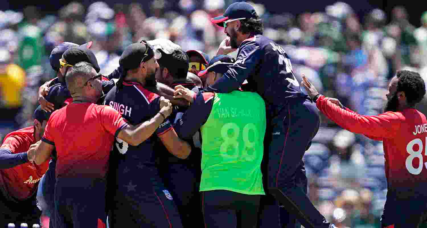 Pakistan and USA had scored 159 each in the regulation time before the latter successfully defended 18 runs in the Super Over to register a famous victory at Dallas, on Thursday. Pakistan and USA had scored 159 each in the regulation time before the latter successfully defended 18 runs in the Super Over to register a famous victory at Dallas, on Thursday.