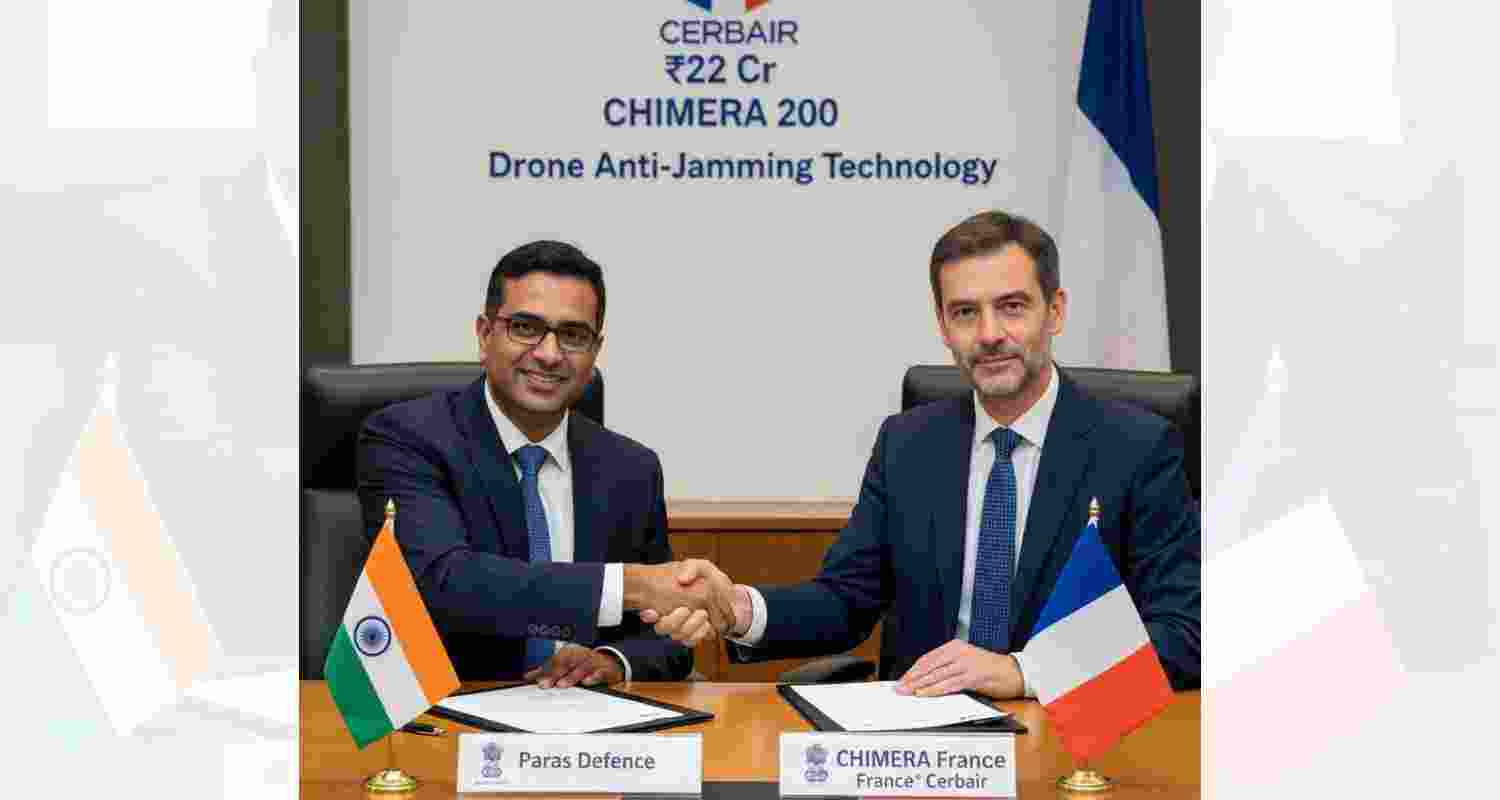 Paras Anti-Drone tech inks ₹22 cr deal with France’s CERBAIR Paras Anti-Drone tech inks ₹22 cr deal with France’s CERBAIR