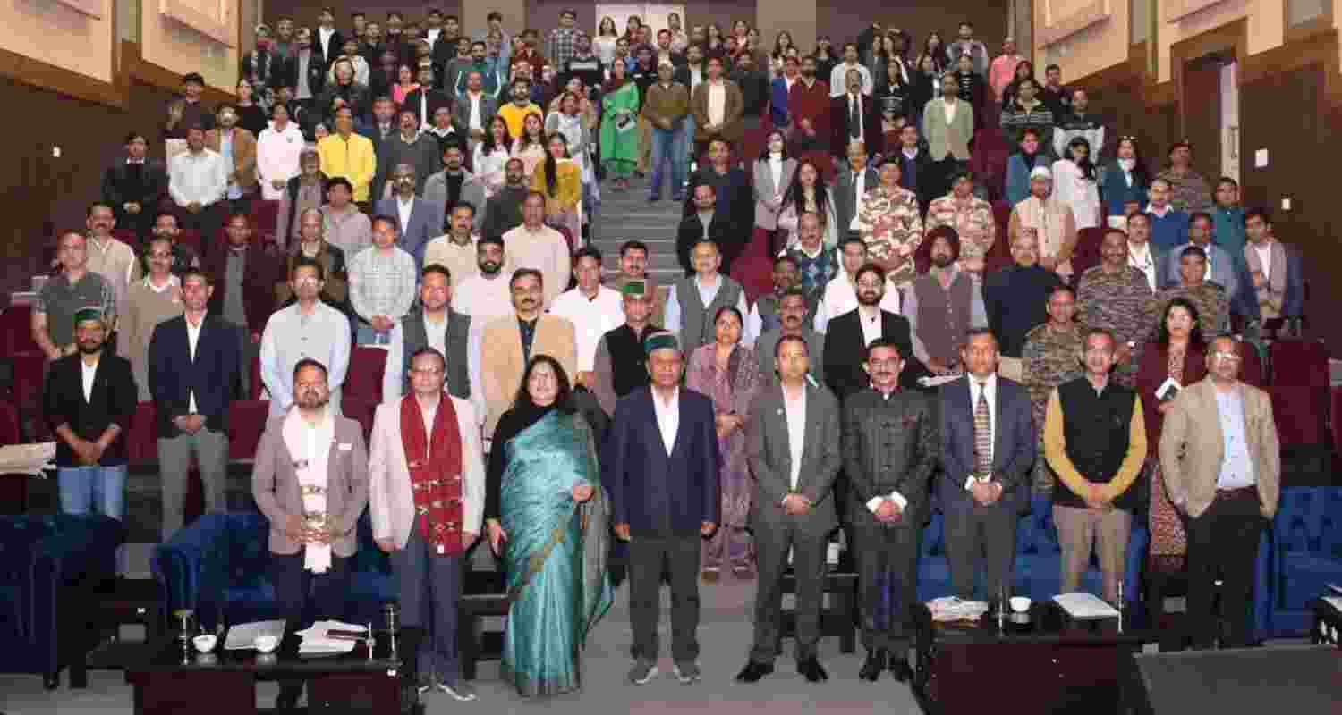 Participants during a workshop on “Climate Change and Disaster Risk Resilience: Himalayan Future—Lessons, Gaps, and Policy Pathways for Himachal Pradesh” which concluded on Saturday. Participants during a workshop on “Climate Change and Disaster Risk Resilience: Himalayan Future—Lessons, Gaps, and Policy Pathways for Himachal Pradesh” which concluded on Saturday.