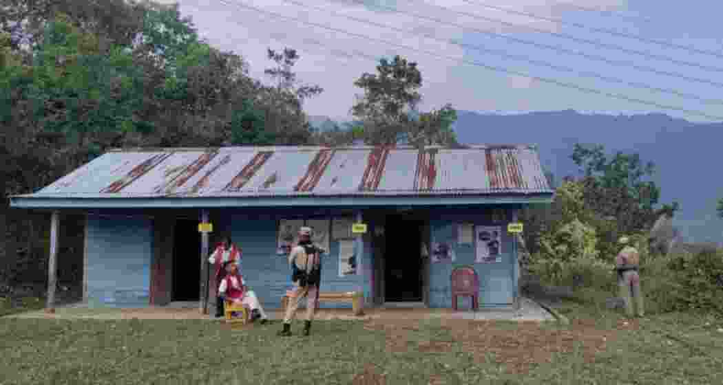 A scene from a polling station at Langzanger village under Kiphire district in Nagaland. A scene from a polling station at Langzanger village under Kiphire district in Nagaland.