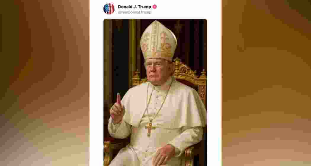 US President Donald Trump posted an AI image of himself dressed as the Pope, days after remarking that becoming the head of the Catholic Church would be his “number one choice”. US President Donald Trump posted an AI image of himself dressed as the Pope, days after remarking that becoming the head of the Catholic Church would be his “number one choice”.