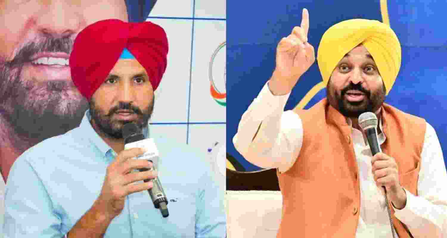 A representative image of Bhagwant Mann (Punjab CM), Amrinder Singh Raja Warring (Punjab Congress chief). A representative image of Bhagwant Mann (Punjab CM), Amrinder Singh Raja Warring (Punjab Congress chief).