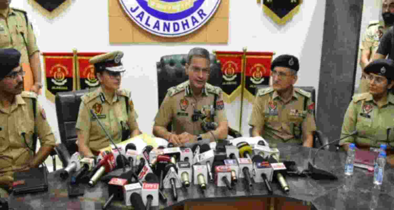 Director General of Police (DGP) Punjab Gaurav Yadav at Press conference. Director General of Police (DGP) Punjab Gaurav Yadav at Press conference.
