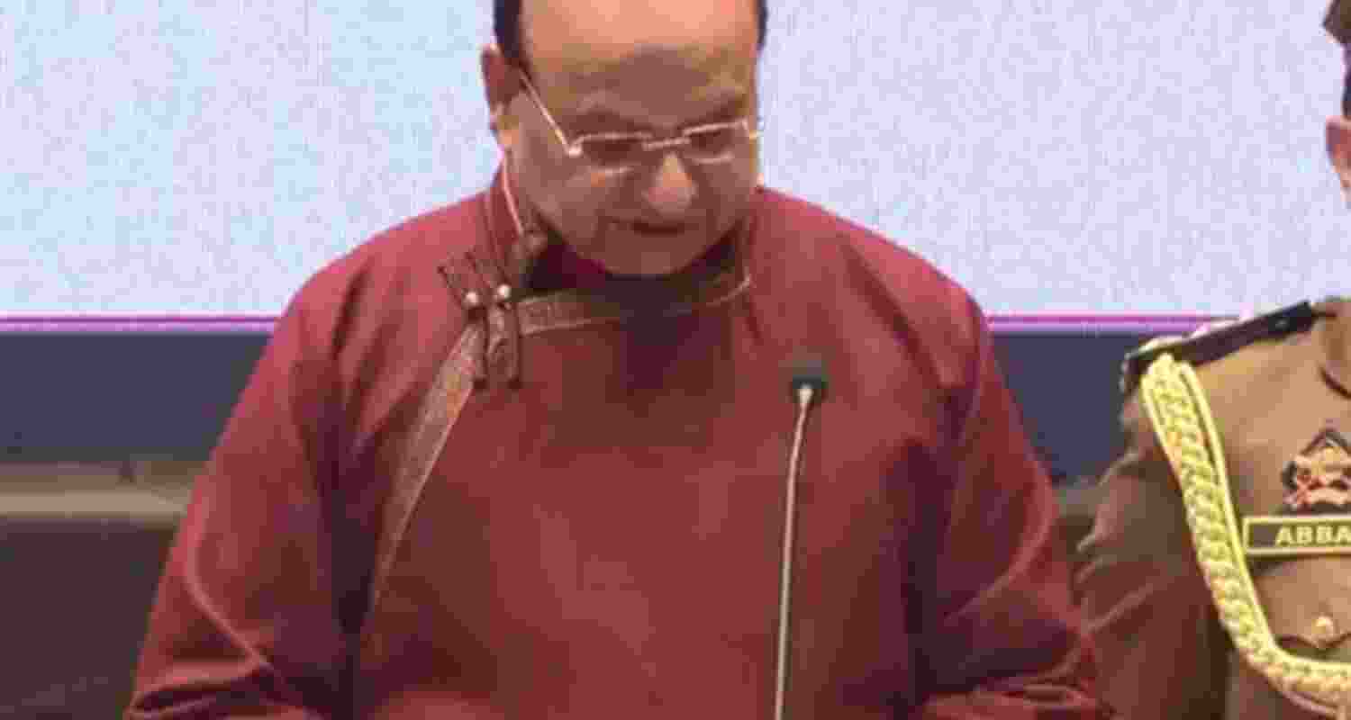 Vinay Kumar Saxena sworn in as Ladakh LG in Leh Vinay Kumar Saxena sworn in as Ladakh LG in Leh