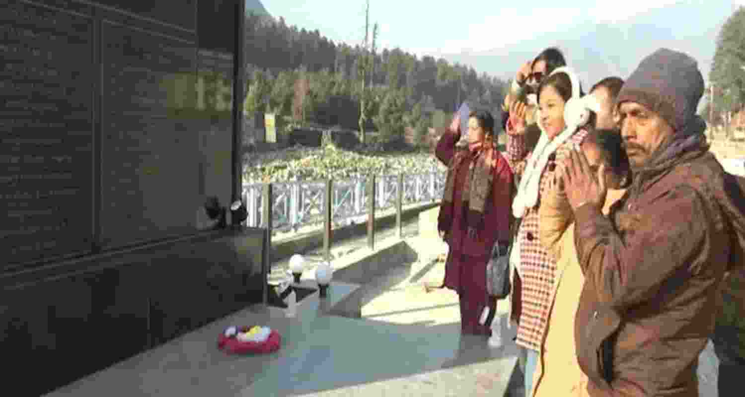 Memorial erected in honor of Pahalgam terror attack victims Memorial erected in honor of Pahalgam terror attack victims