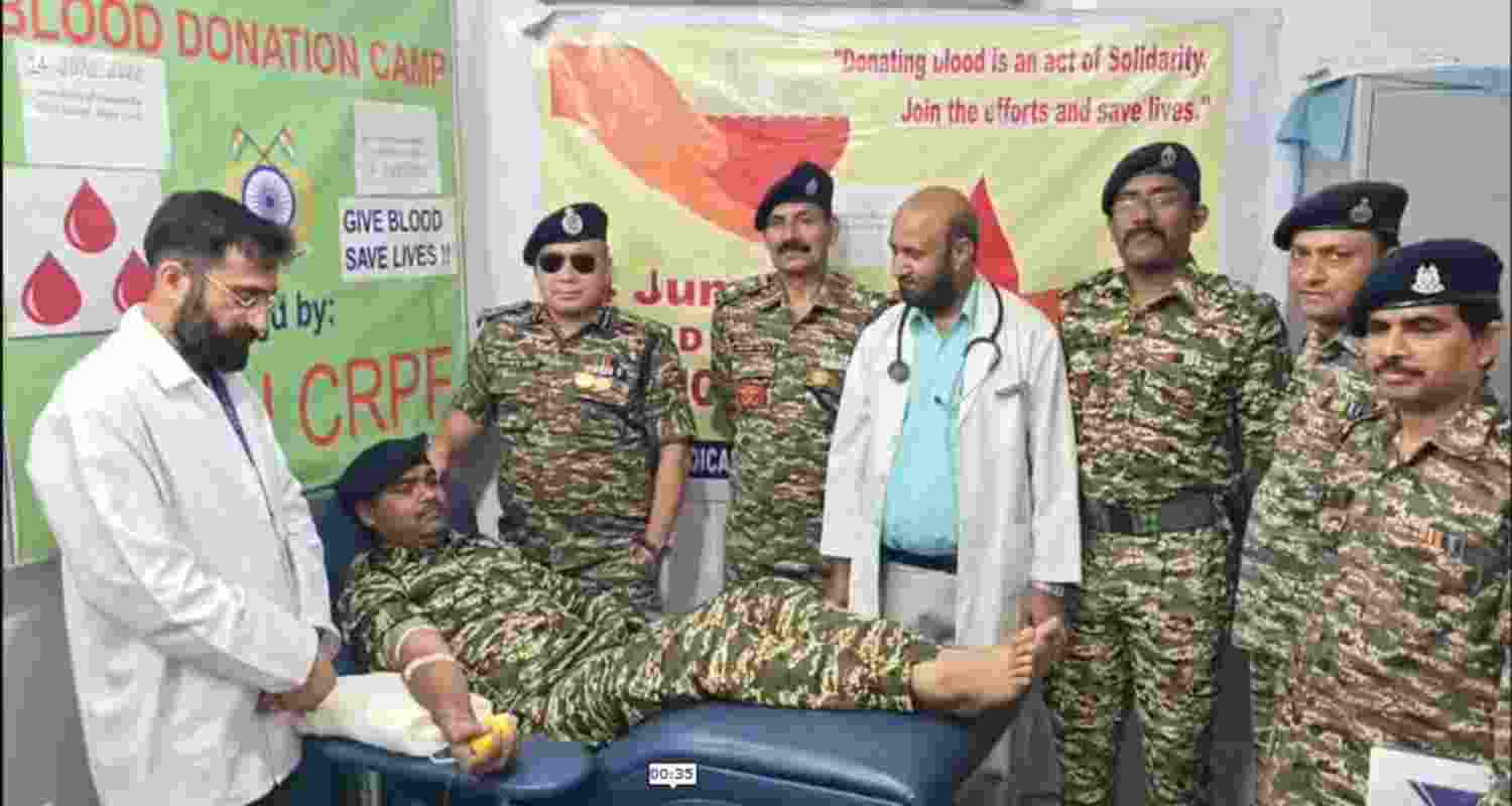 CRPF blood donation in Ramban ahead of Amarnath Yatra CRPF blood donation in Ramban ahead of Amarnath Yatra