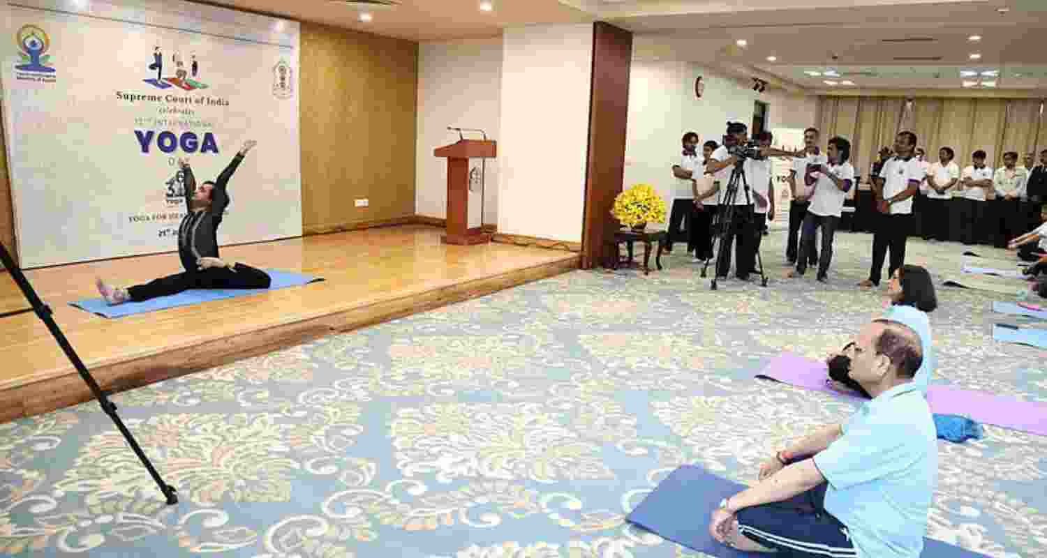 Yoga plays crucial role to cope with stress of daily work: CJI Yoga plays crucial role to cope with stress of daily work: CJI