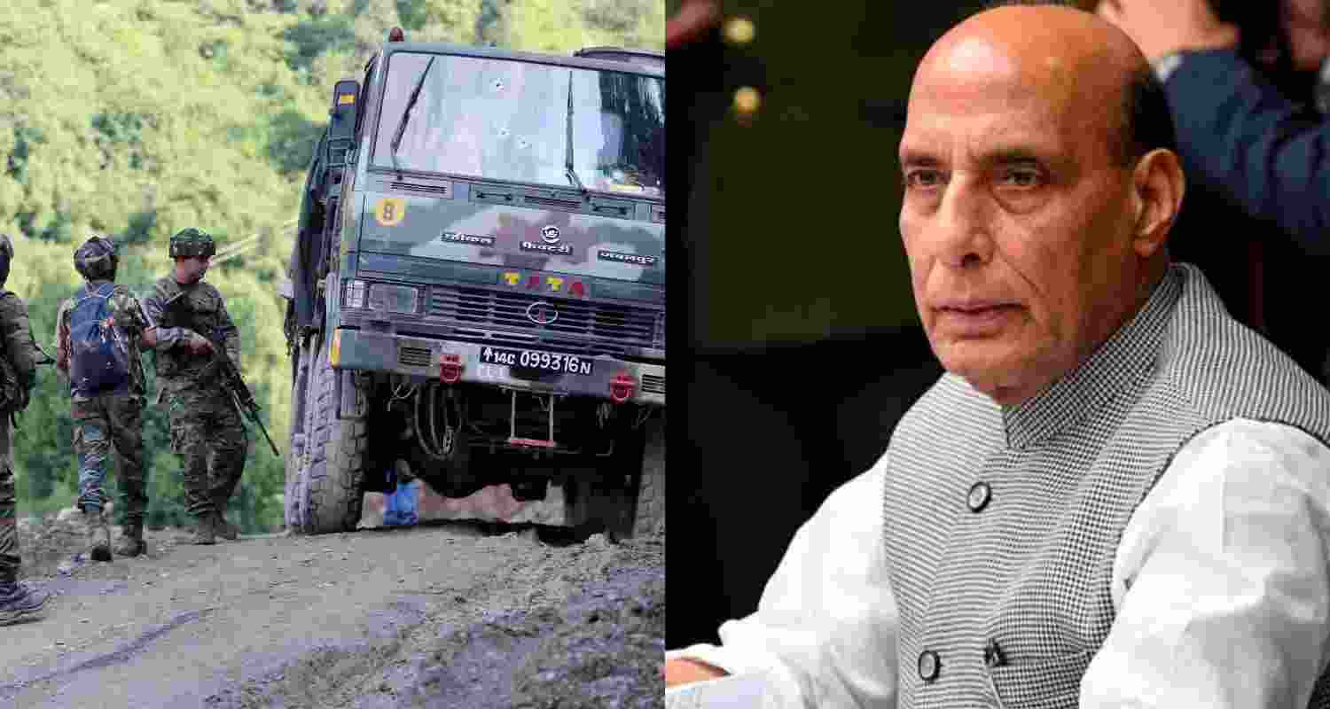 Anguished over loss of jawans in Kathua attack: Rajnath Singh Anguished over loss of jawans in Kathua attack: Rajnath Singh