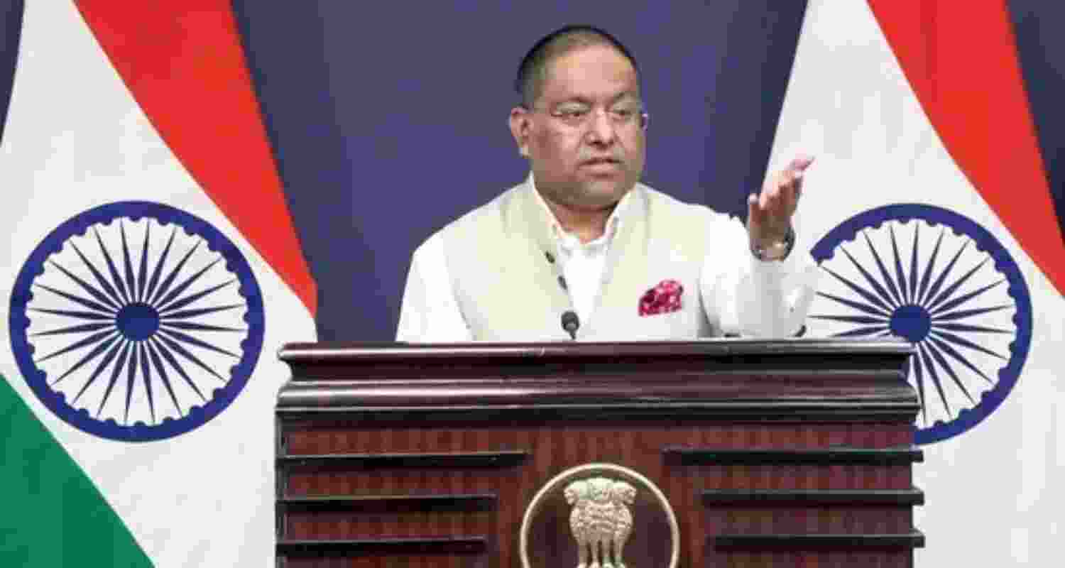 A file photo of MEA spokesperson Randhir Jaiswal. A file photo of MEA spokesperson Randhir Jaiswal.