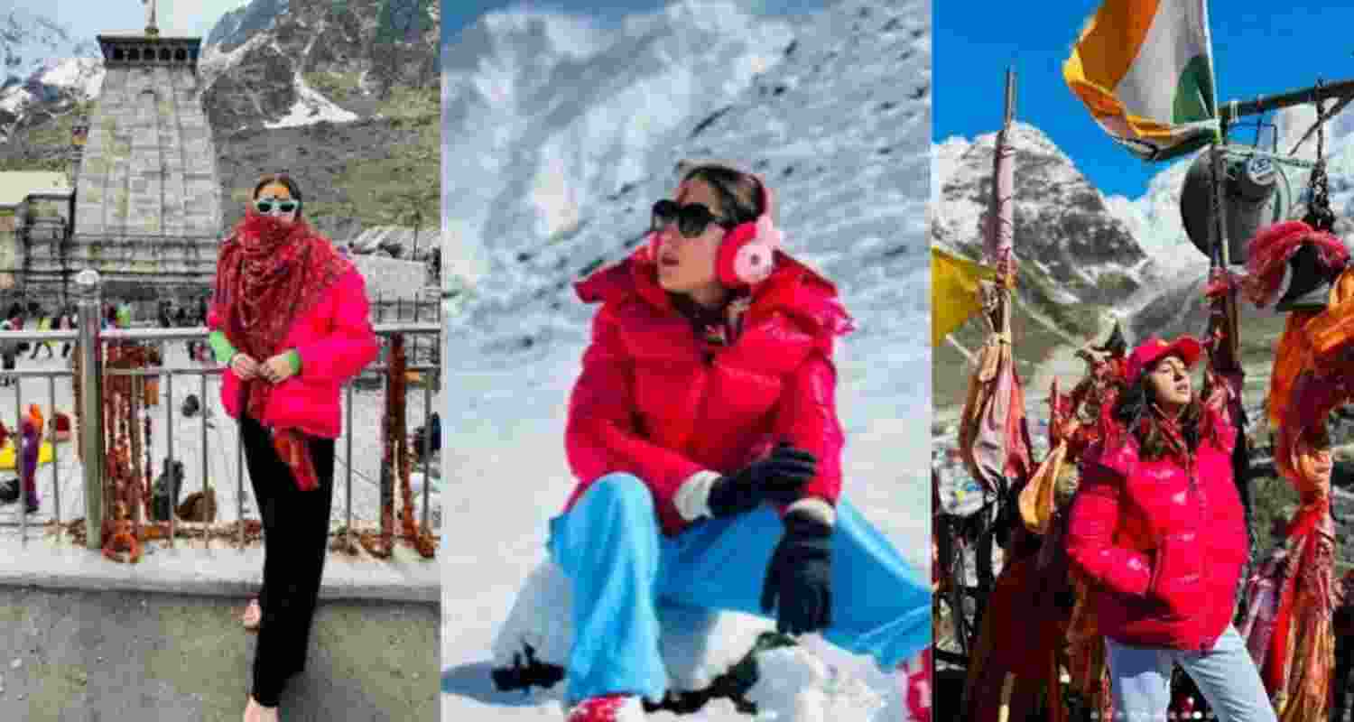 Sara Ali Khan during her earlier visit to Badrinath Temple. Sara Ali Khan during her earlier visit to Badrinath Temple.