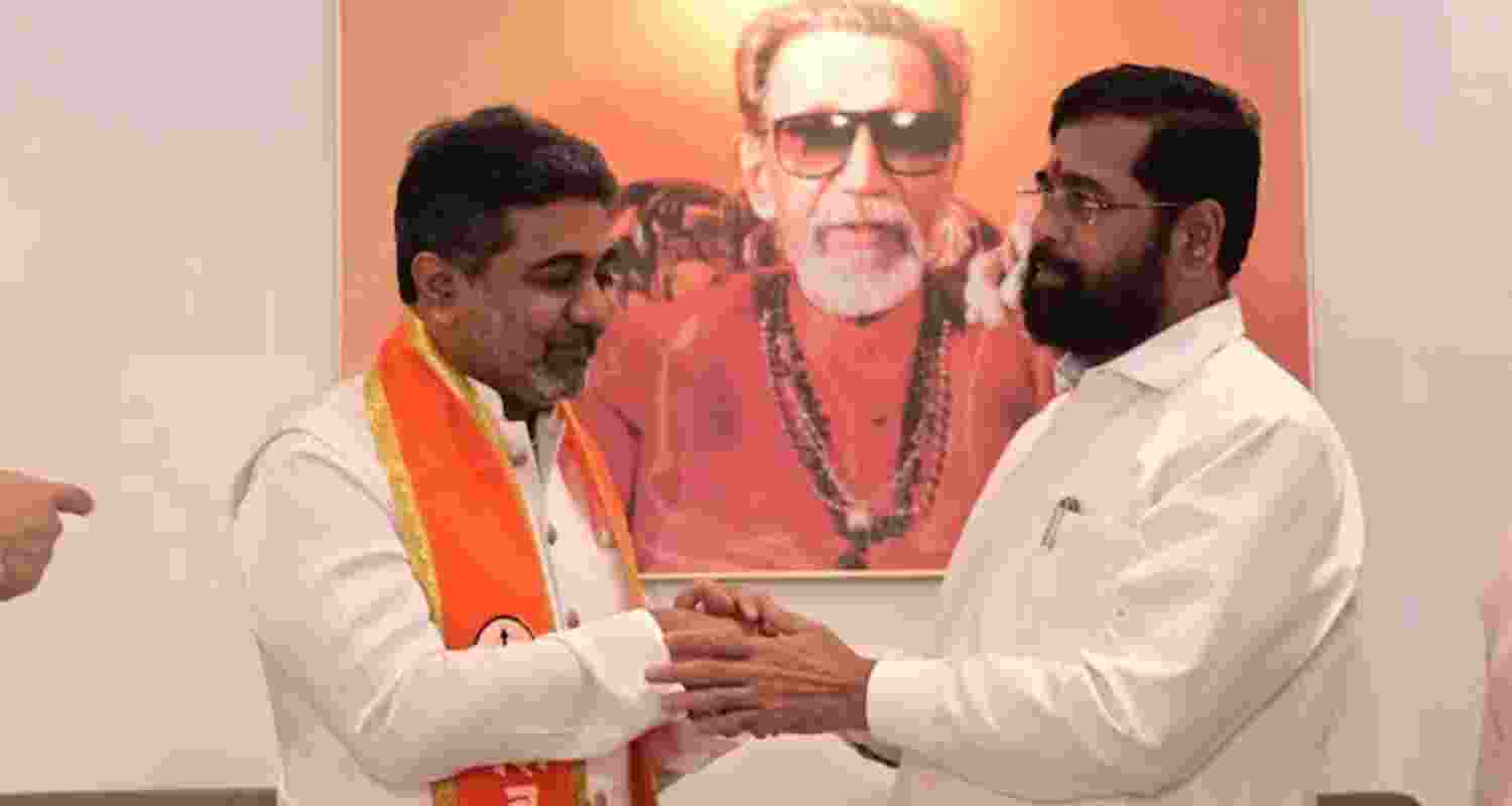 Eknath Shinde with Abhishek Verma. Eknath Shinde with Abhishek Verma.